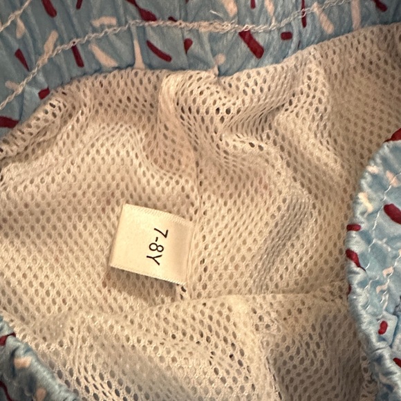 Baseball Drip Ice Cream Print Shorts Youth Size 7-8 Blue Athletic - Picture 2 of 4